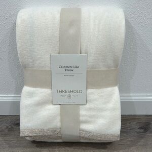 Threshold Soft Cashmere-Like Throw in Cream